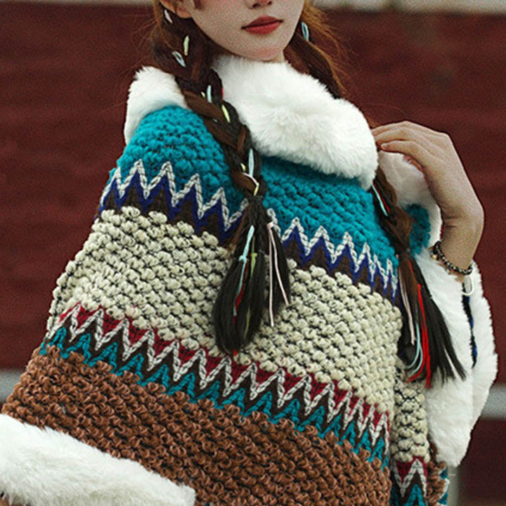 Scialle a righe multicolore tibetano con Buddha Stones , sciarpa da viaggio invernale e accogliente - image 47