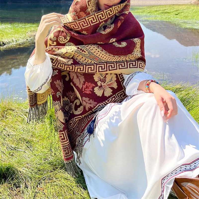 Scialle con Buddha Stones , sciarpa da viaggio avvolgente - image 31