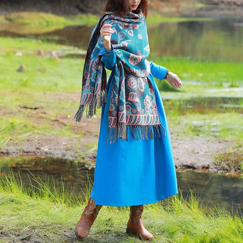 Buddha Stones, motivo tibetano, sciarpa da viaggio avvolgente - image 3