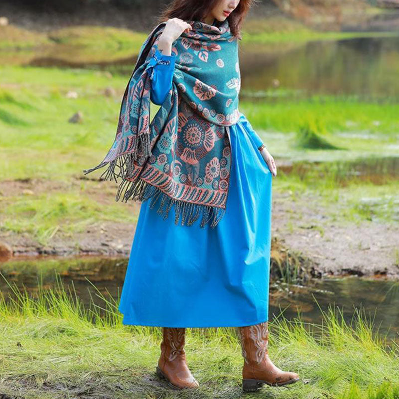 Buddha Stones, motivo tibetano, sciarpa da viaggio avvolgente - image 7