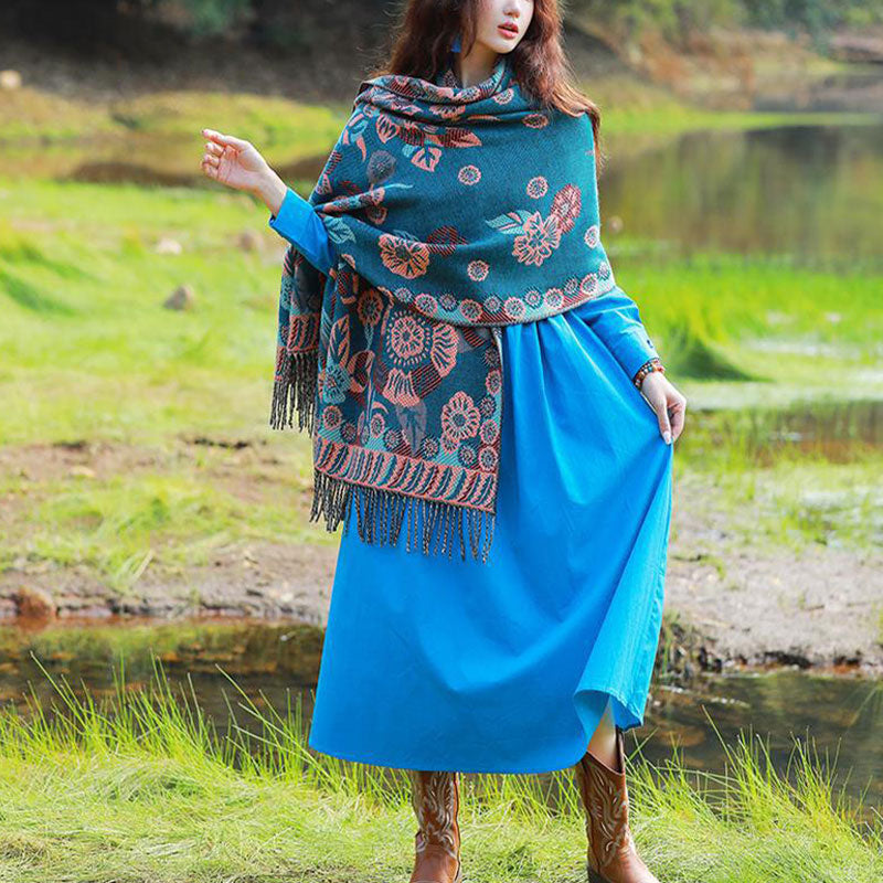 Buddha Stones, motivo tibetano, sciarpa da viaggio avvolgente - image 9