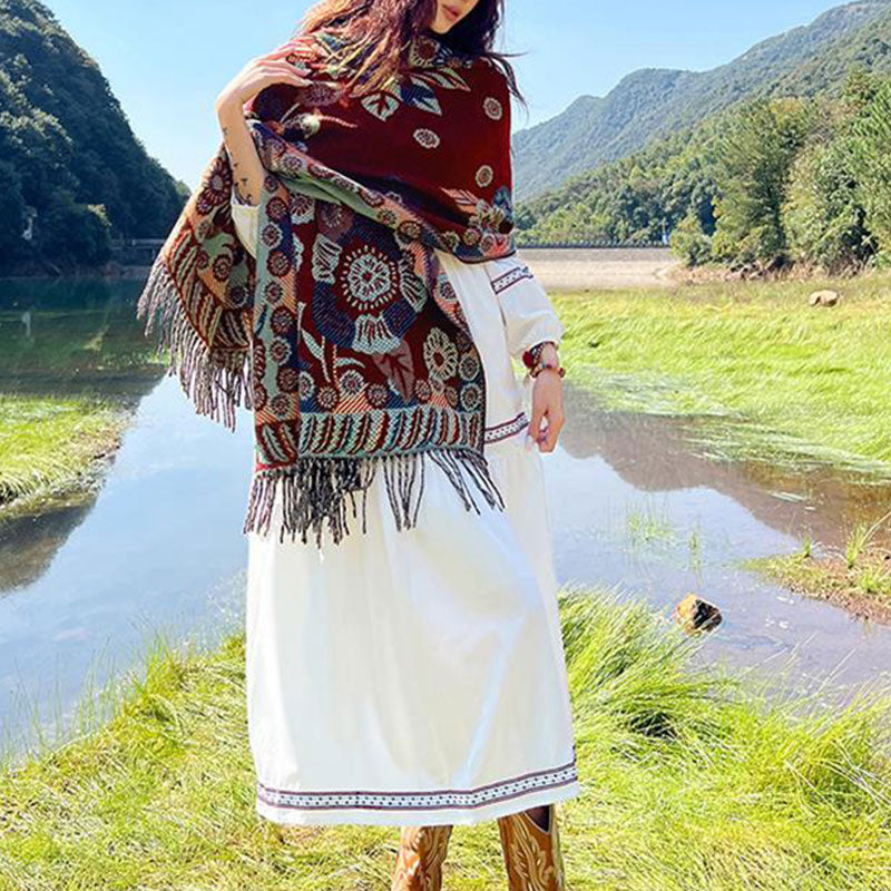 Buddha Stones, motivo tibetano, sciarpa da viaggio avvolgente - image 34