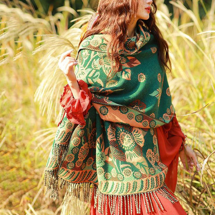 Buddha Stones, motivo tibetano, sciarpa da viaggio avvolgente - image 26