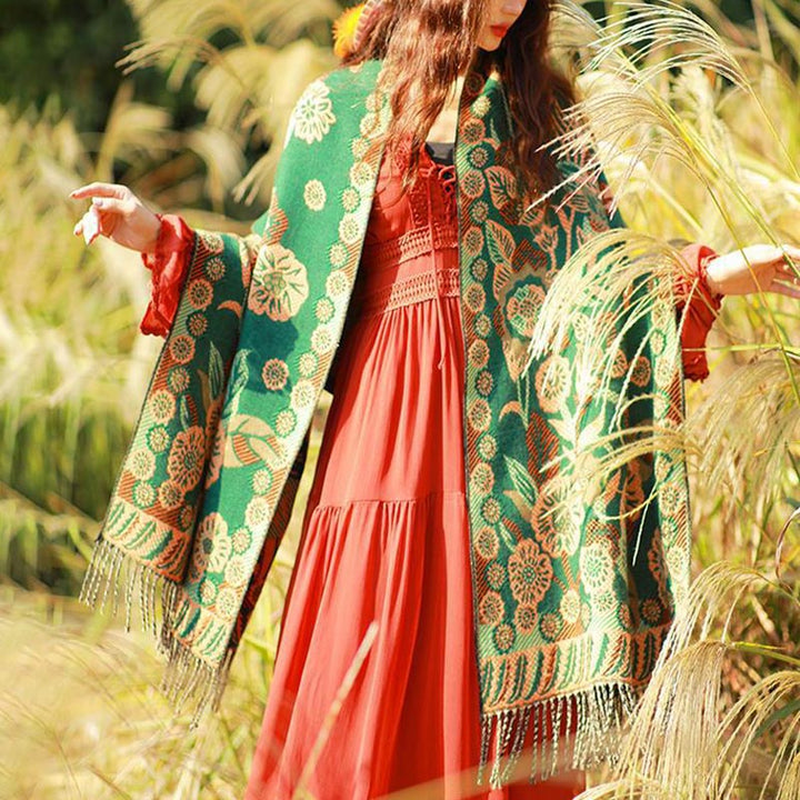 Buddha Stones, motivo tibetano, sciarpa da viaggio avvolgente - image 25