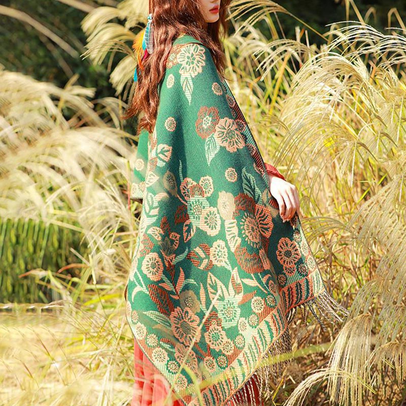 Buddha Stones, motivo tibetano, sciarpa da viaggio avvolgente - image 24