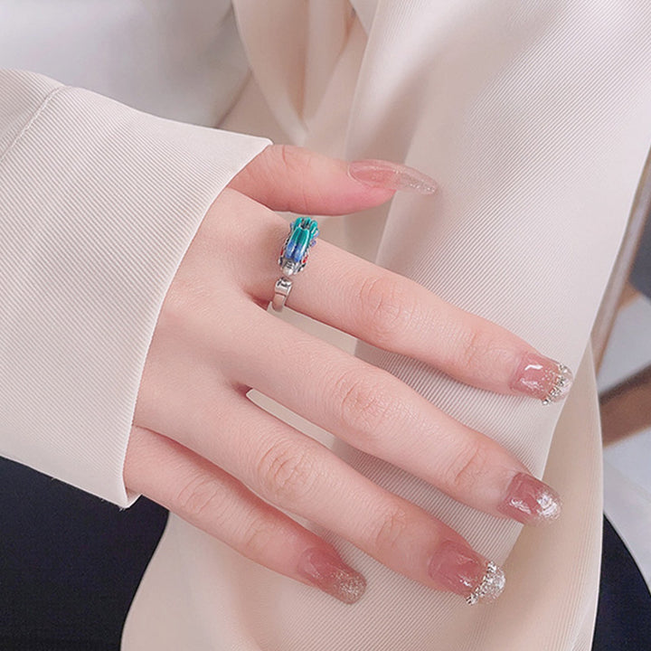 Anello regolabile in metallo con protezione della fortuna dell'anno del drago in argento sterling 925 Buddha Stones - image 6