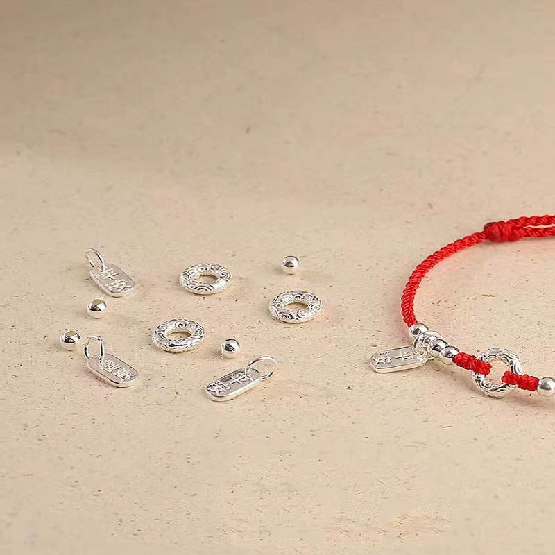 Buddha Stones 925 Sterling Silver Nuvole di Buon Auspicio Pace Fibbia Sano E Sano Bracciale Cavigliera - image 10