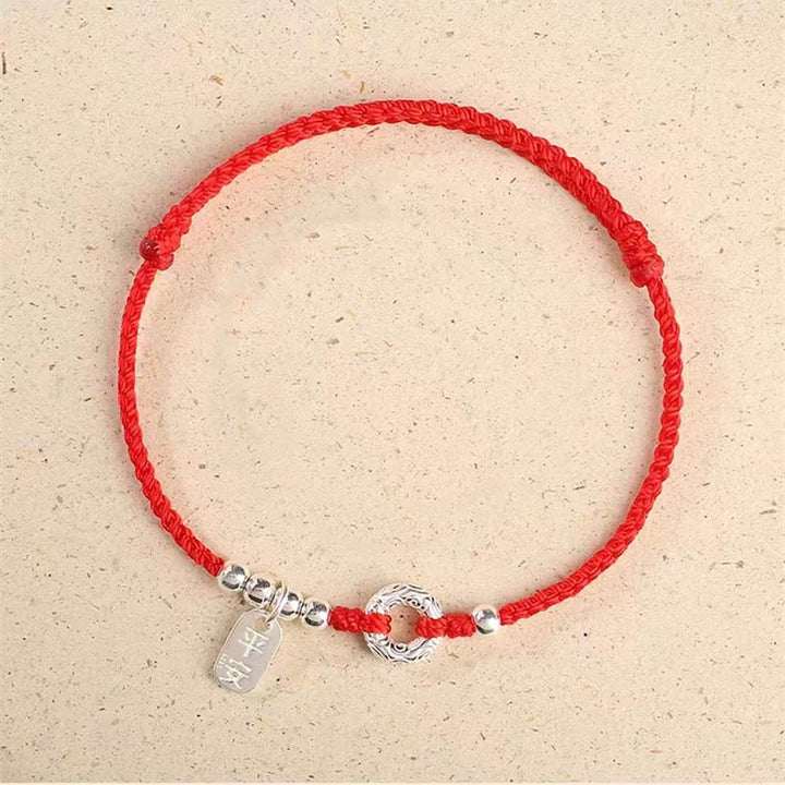 Buddha Stones 925 Sterling Silver Nuvole di Buon Auspicio Pace Fibbia Sano E Sano Bracciale Cavigliera - image 6