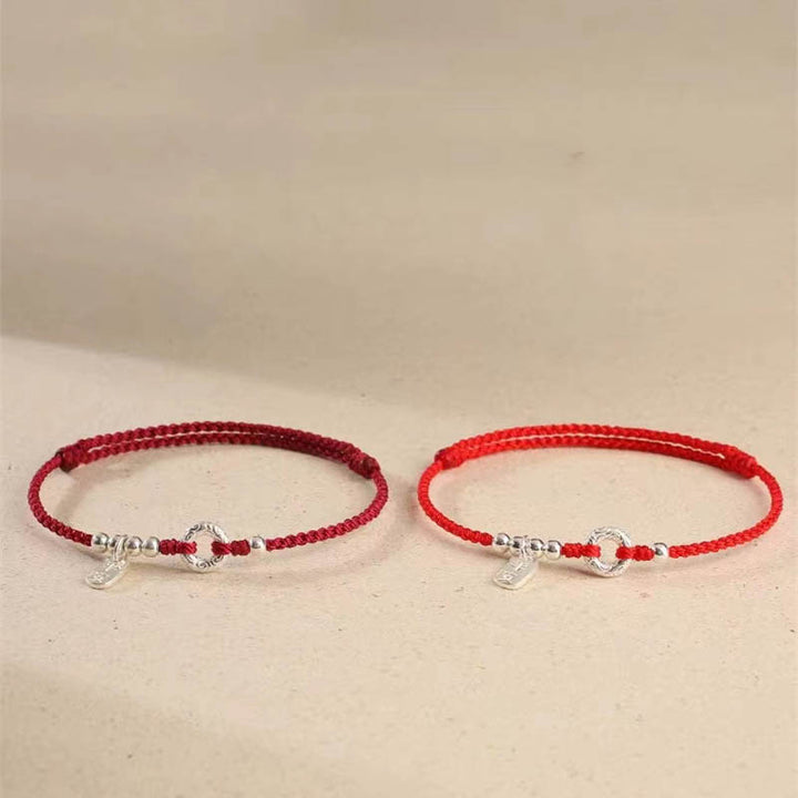 Buddha Stones 925 Sterling Silver Nuvole di Buon Auspicio Pace Fibbia Sano E Sano Bracciale Cavigliera - image 18