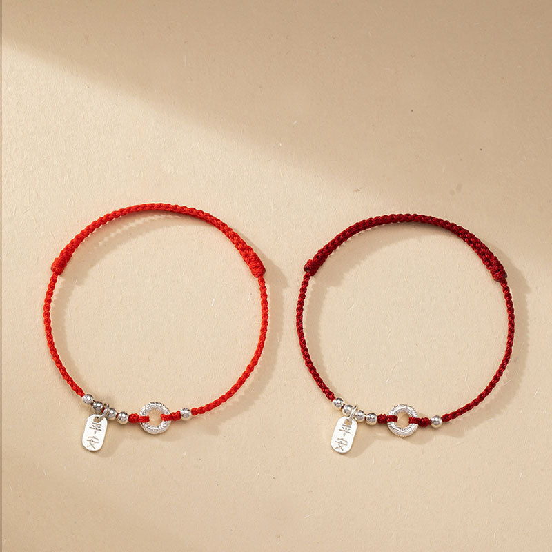 Buddha Stones 925 Sterling Silver Nuvole di Buon Auspicio Pace Fibbia Sano E Sano Bracciale Cavigliera - image 17