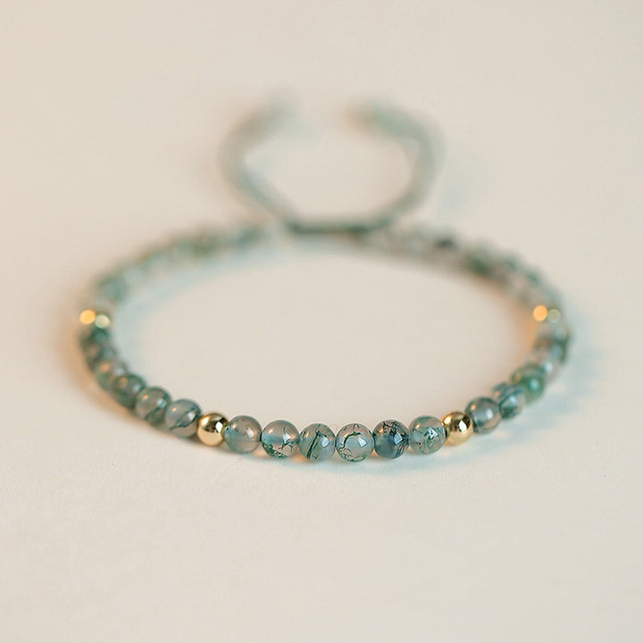 Bracciale Buddha Stones Moss Agate Lucky Balance
