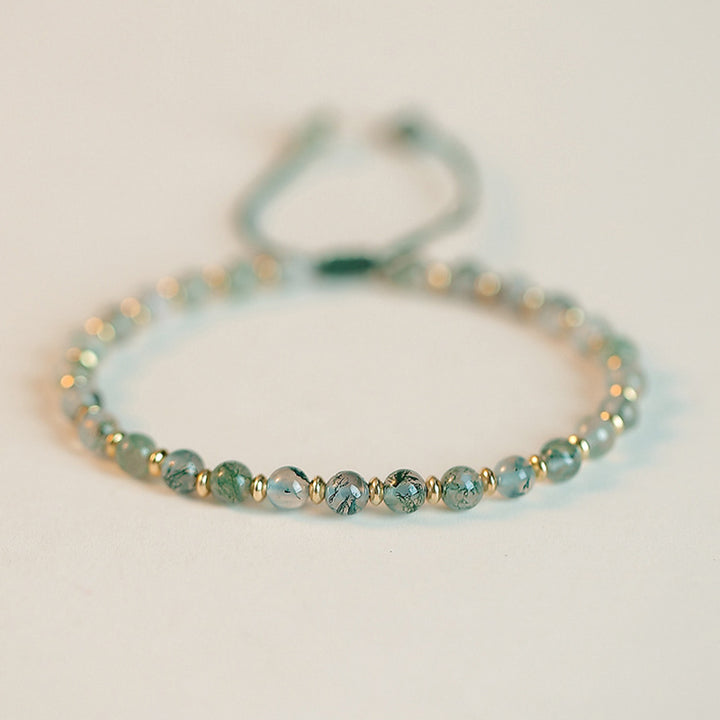 Bracciale Buddha Stones Moss Agate Lucky Balance