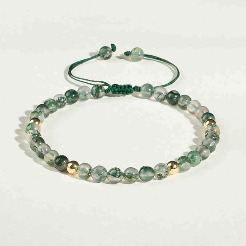 Bracciale Buddha Stones Moss Agate Lucky Balance