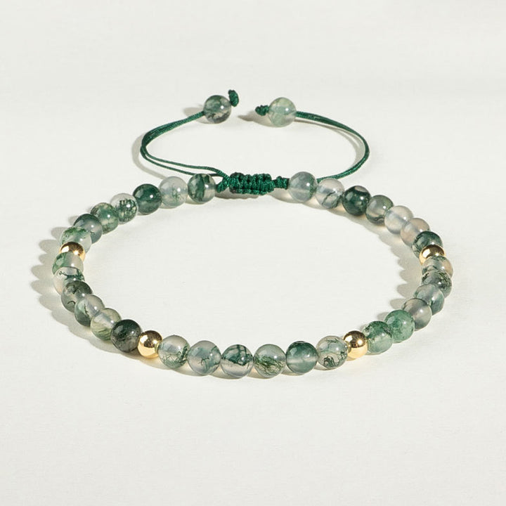 Bracciale Buddha Stones Moss Agate Lucky Balance