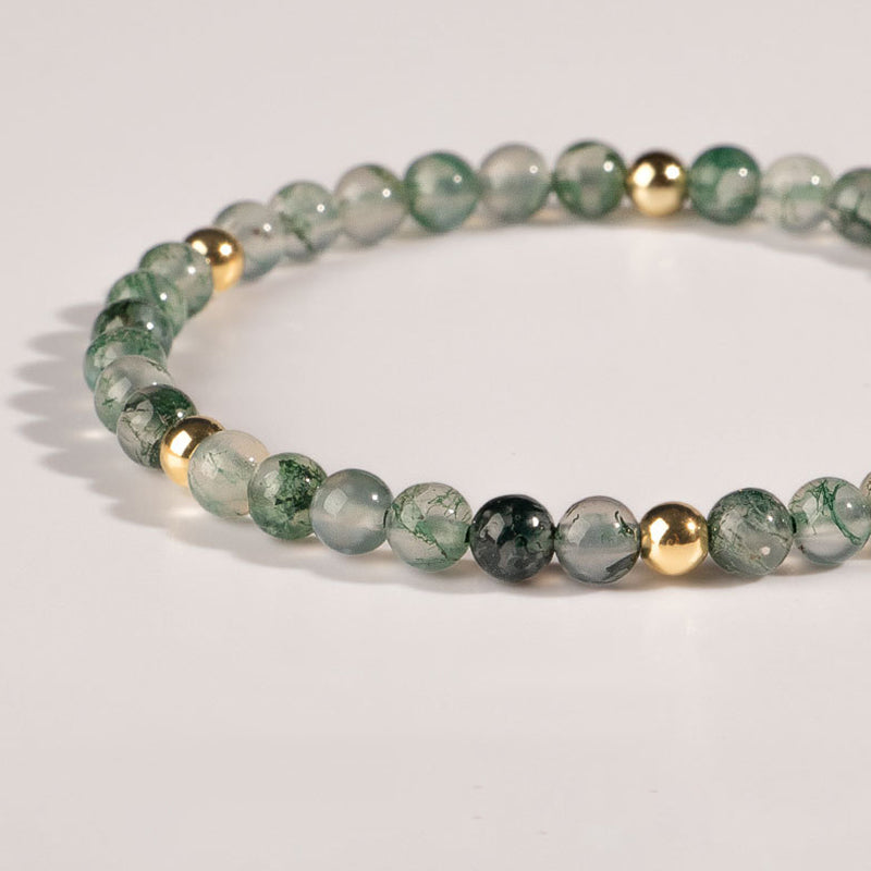 Bracciale Buddha Stones Moss Agate Lucky Balance