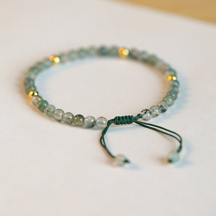 Bracciale Buddha Stones Moss Agate Lucky Balance