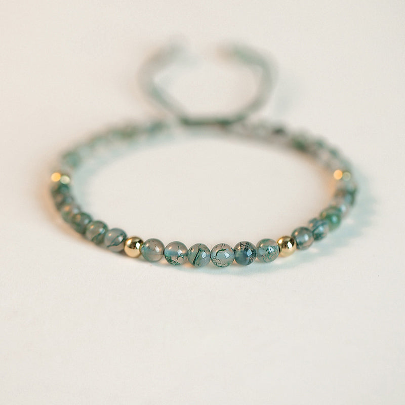 Bracciale Buddha Stones Moss Agate Lucky Balance