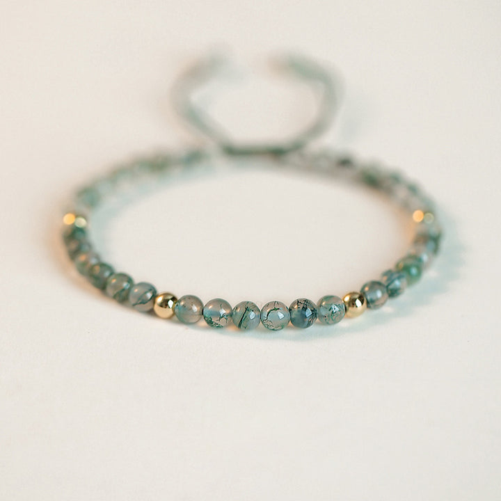 Bracciale Buddha Stones Moss Agate Lucky Balance