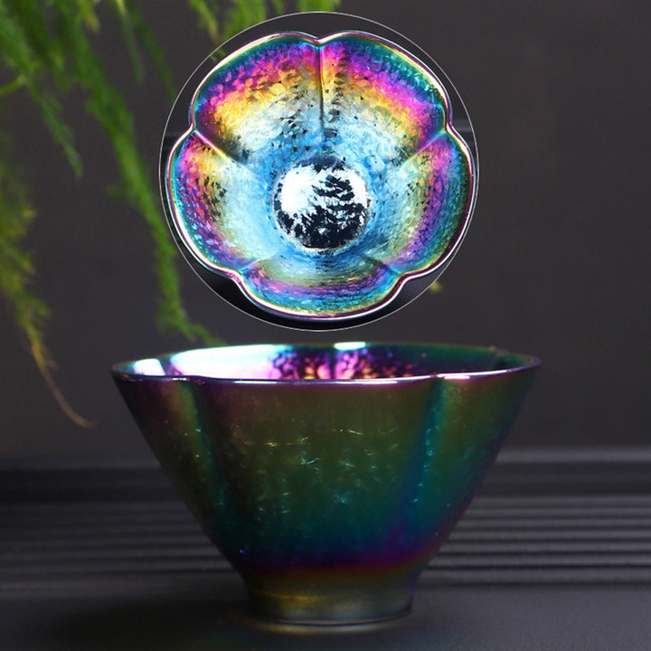 Tazza da tè in ceramica Jianzhan color arcobaleno Buddha Stones Kung Fu Tea Cup Bowl