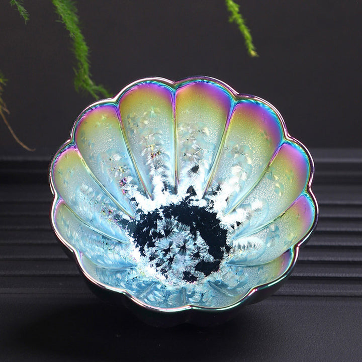 Tazza da tè in ceramica Jianzhan color arcobaleno Buddha Stones Kung Fu Tea Cup Bowl