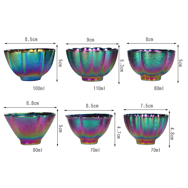Tazza da tè in ceramica Jianzhan color arcobaleno Buddha Stones Kung Fu Tea Cup Bowl
