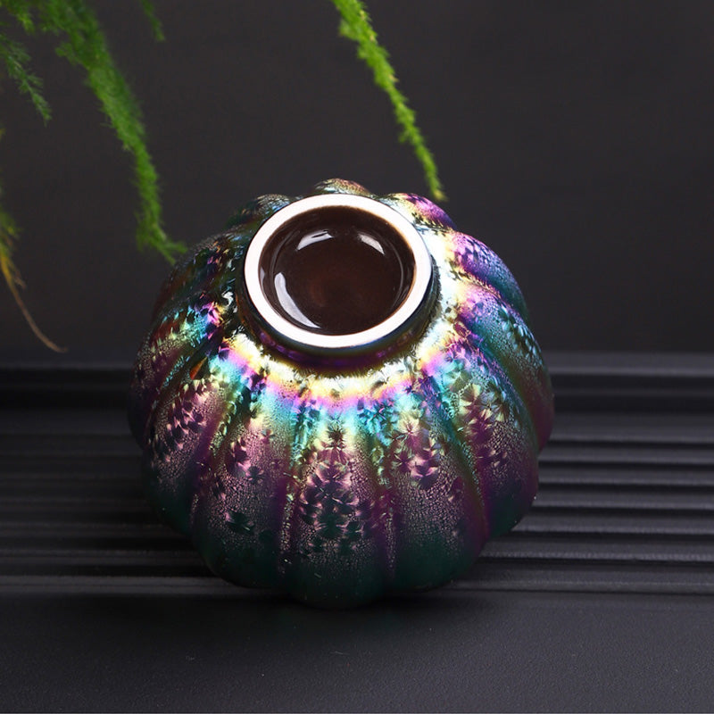 Tazza da tè in ceramica Jianzhan color arcobaleno Buddha Stones Kung Fu Tea Cup Bowl