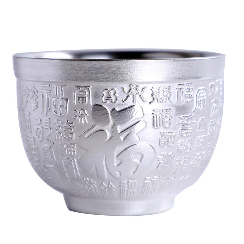 Buddha Stones Fu Character Drago Fenice Cavallo Koi Pesce Tazza da tè in ceramica Tazza da tè Kung Fu