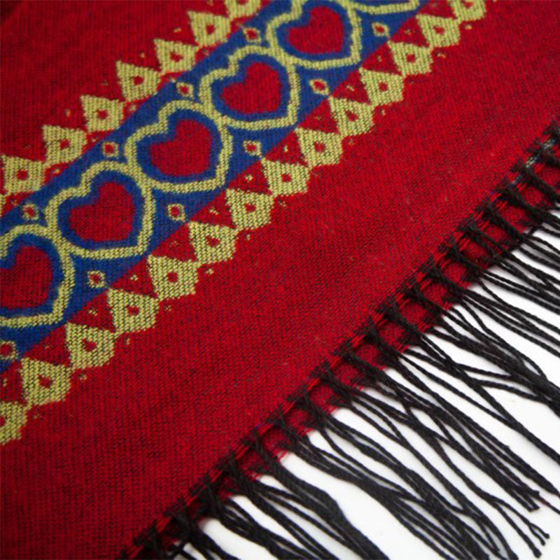 Buddha Stones, rosso, cuore, nappa, mantello con cappuccio, sciarpa da viaggio invernale e accogliente - image 20