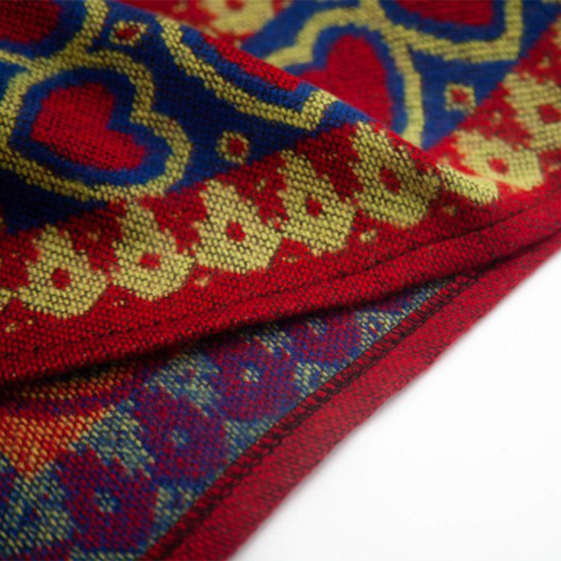 Buddha Stones, rosso, cuore, nappa, mantello con cappuccio, sciarpa da viaggio invernale e accogliente - image 21