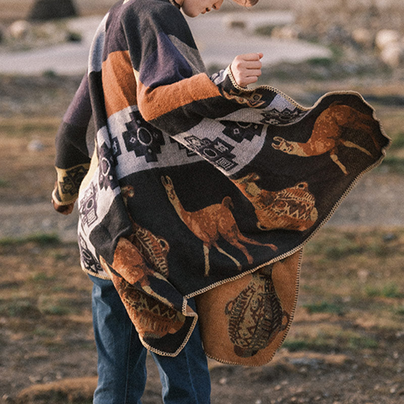 Scialle tibetano Buddha Stones , vaso di cervo, forme geometriche, sciarpa invernale da viaggio accogliente - image 3