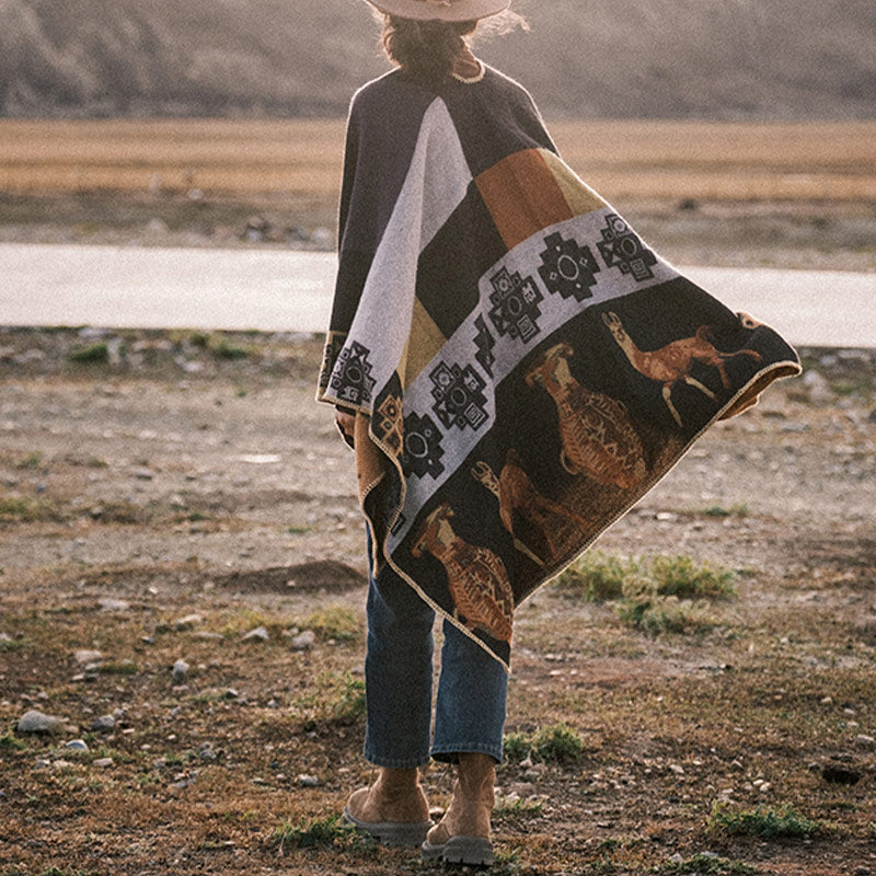 Scialle tibetano Buddha Stones , vaso di cervo, forme geometriche, sciarpa invernale da viaggio accogliente - image 12