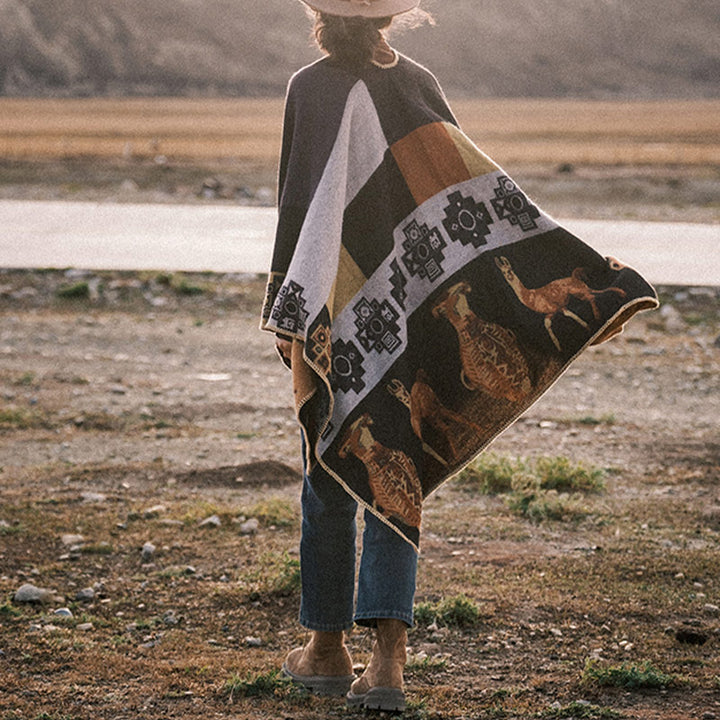 Scialle tibetano Buddha Stones , vaso di cervo, forme geometriche, sciarpa invernale da viaggio accogliente - image 12