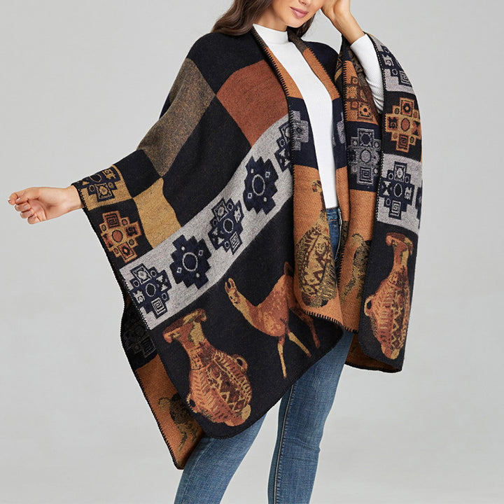 Scialle tibetano Buddha Stones , vaso di cervo, forme geometriche, sciarpa invernale da viaggio accogliente - image 18