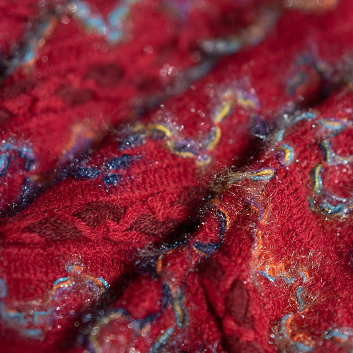 Scialle a righe colorate con Buddha Stones, nappe, pullover, sciarpa da viaggio invernale e accogliente - image 12