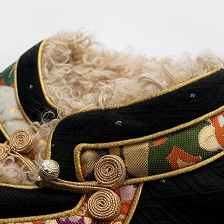 Buddha Stones Abbigliamento tibetano Lhasa Top foderato in pile Abbigliamento invernale da donna - image 4