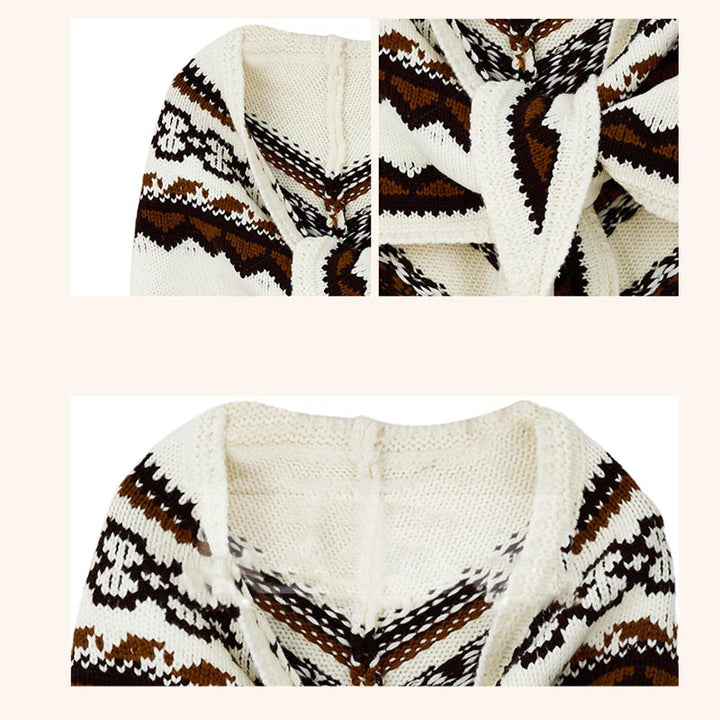 Scialle triangolare tibetano con Buddha Stones e nappe a righe, sciarpa da viaggio invernale e accogliente - image 11