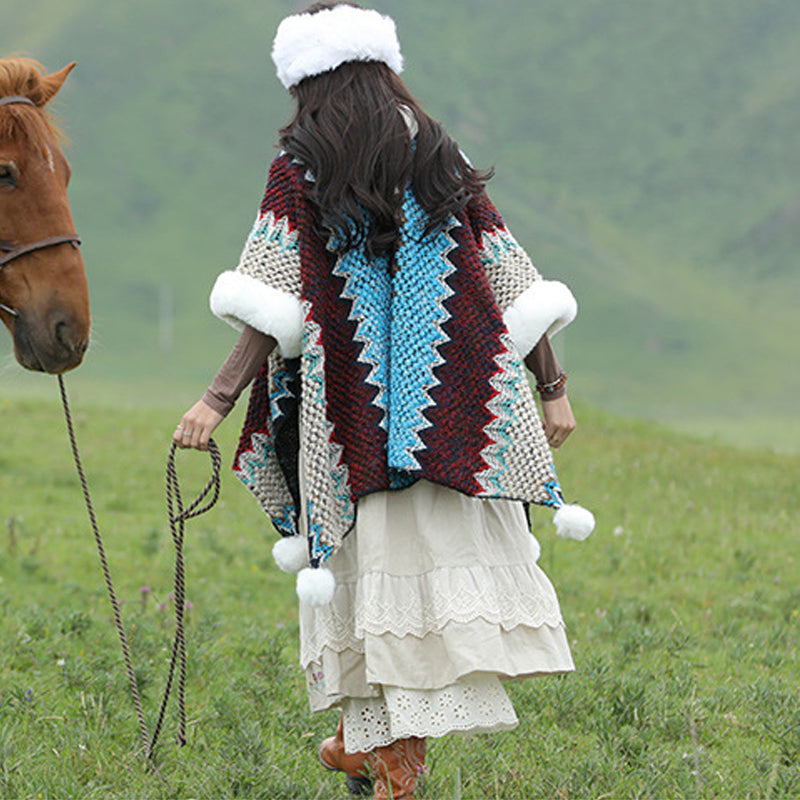 Buddha Stones multicolore con linee ondulate tibetane, cappotto invernale, sciarpa da viaggio avvolgente - image 13