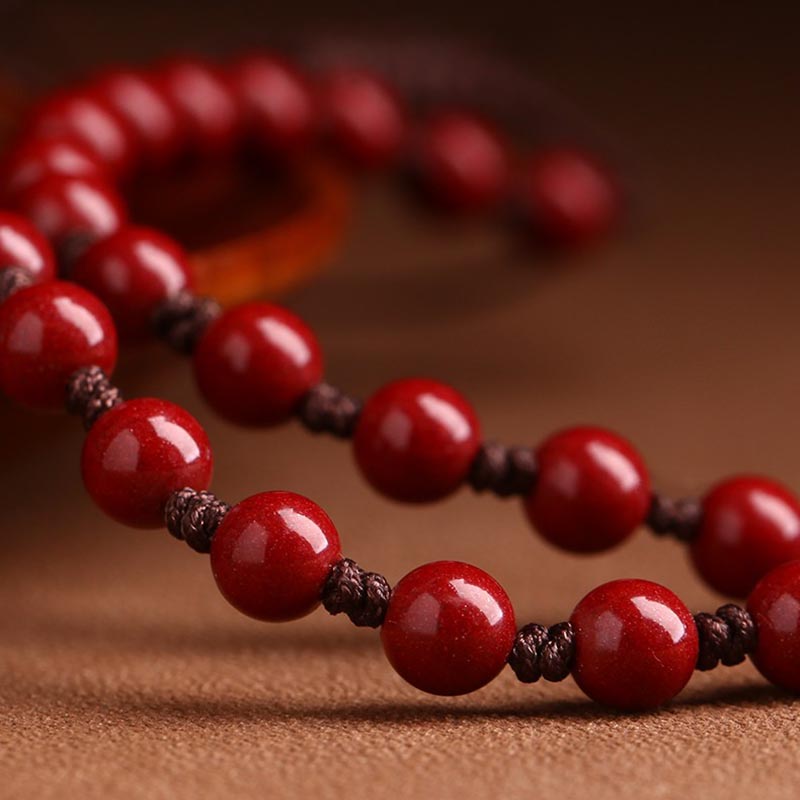 Buddha Stones Anno del Drago Cinabro Naturale Giada Hetian Perlina Moneta di Rame Attrae Ricchezza Forza Collana Pendente