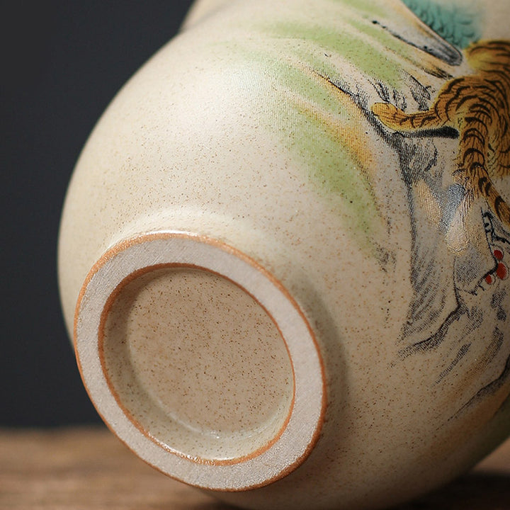 Buddha Stones 12 Zodiaco cinese Tazza da tè in ceramica Tazza da tè Kung Fu 130ml