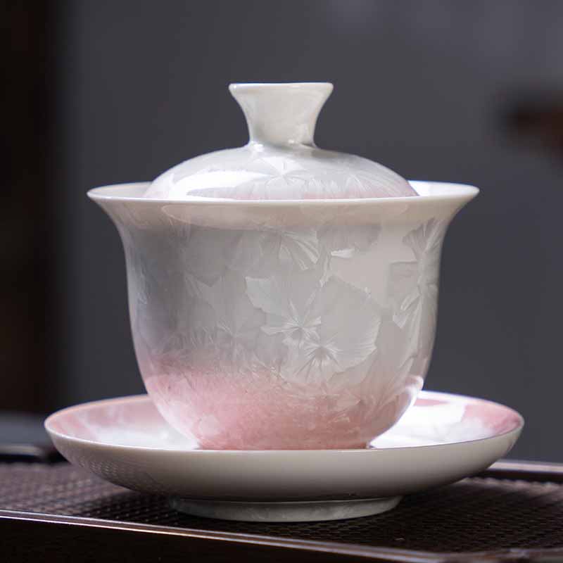 Buddha Stones tradizionale smaltato ceramica Gaiwan Sancai tazza da tè Kung Fu tazza da tè e piattino con coperchio 180ml