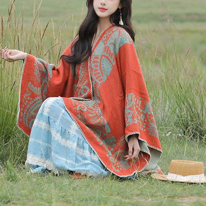 Scialle tibetano Buddha Stones , modello semplice, sciarpa invernale da viaggio accogliente - image 9