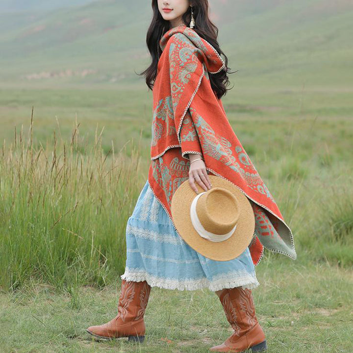 Scialle tibetano Buddha Stones , modello semplice, sciarpa invernale da viaggio accogliente - image 7