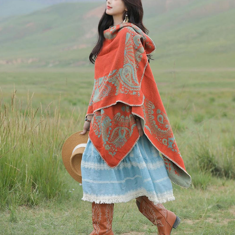 Scialle tibetano Buddha Stones , modello semplice, sciarpa invernale da viaggio accogliente - image 6