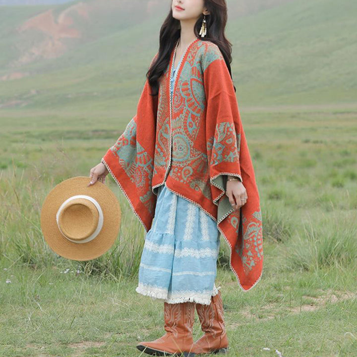 Scialle tibetano Buddha Stones , modello semplice, sciarpa invernale da viaggio accogliente - image 11