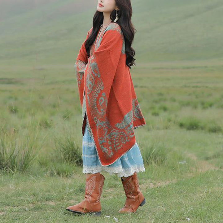 Scialle tibetano Buddha Stones , modello semplice, sciarpa invernale da viaggio accogliente - image 13