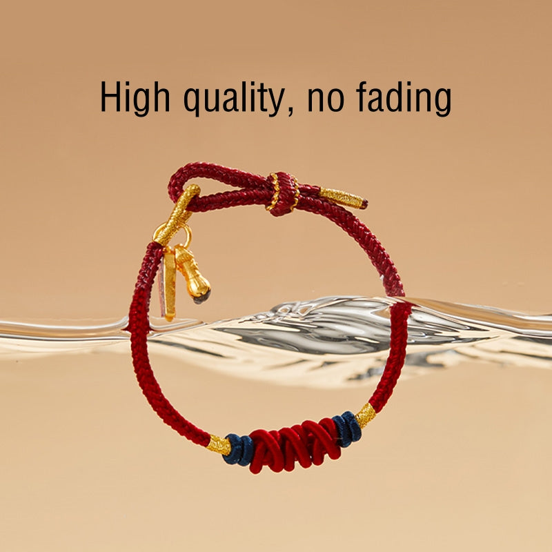 Bracciale intrecciato con ciondolo a forma di pesce koi in argento sterling 925 Buddha Stones Wealth Success