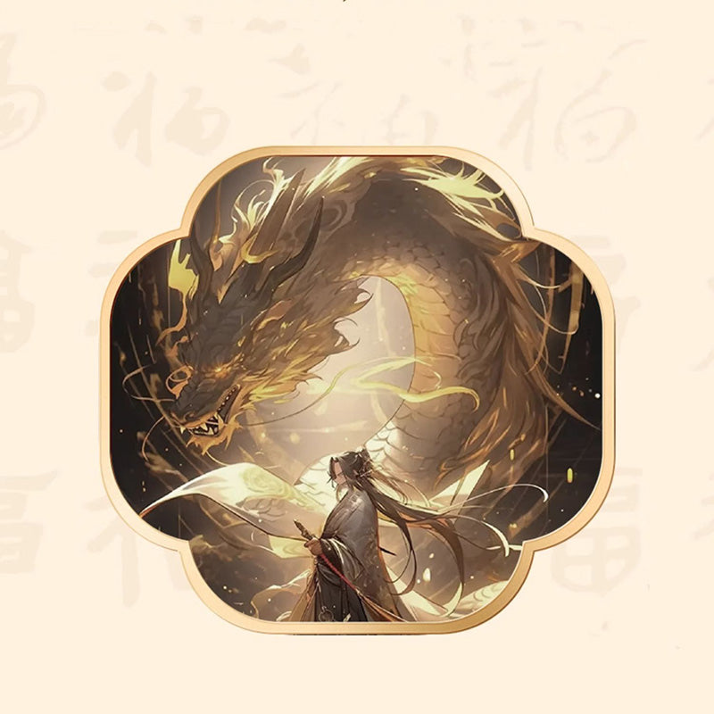 Buddha Stones 999 Sterling Silver Anno del Drago Fu Carattere Hetian Giada Collana Pendente Successo - image 10