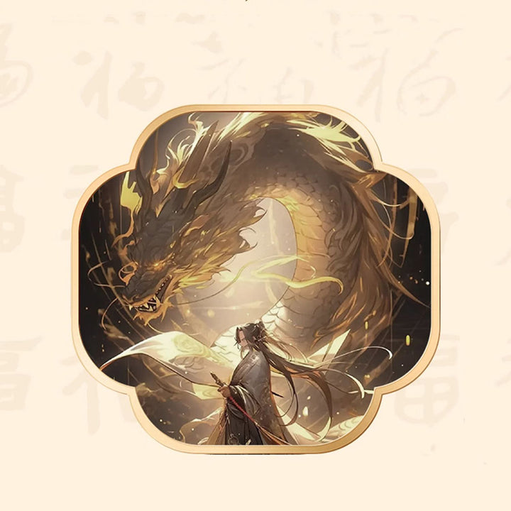 Buddha Stones 999 Sterling Silver Anno del Drago Fu Carattere Hetian Giada Collana Pendente Successo - image 10