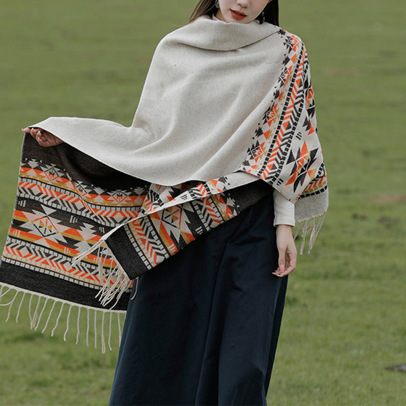 Buddha Stones , geometria colorata, caldo invernale, sciarpa da viaggio - image 1