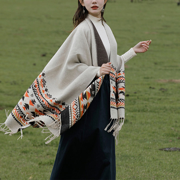 Buddha Stones , geometria colorata, caldo invernale, sciarpa da viaggio - image 2